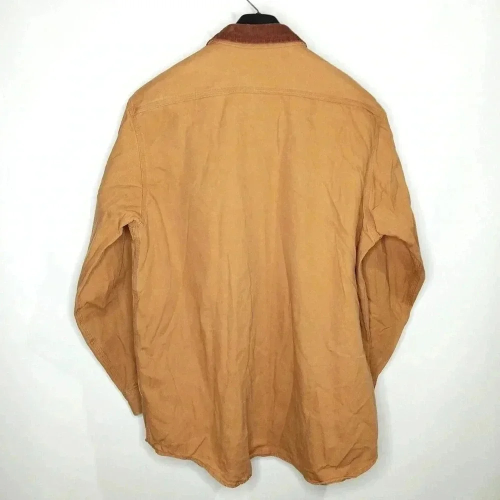 Vintage CARHARTT Wheat Heavy Denim Rugged Jacket - Picture 2 of 5